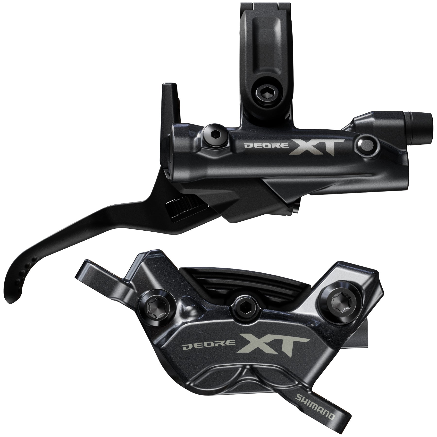 SHIMANO BR-M8220 Front Disc Brake XT Trail BL-M8200 Right Lever w/Metal Pad w/Fin